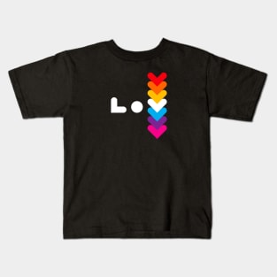 LOV rainbow design, version two Kids T-Shirt